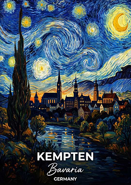 Kempten Bavaria Germany Starry Night
