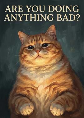 Cat Asking 'Are You Doing Anything Bad?'