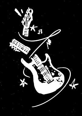 Electric Guitar and Music Notes