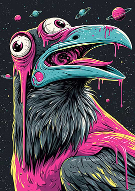 Psychedelic Space Raven