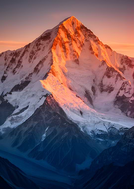 Majestic Mountain Peak at Sunrise