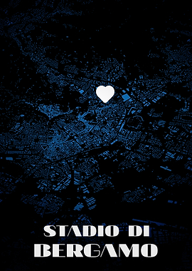 Stadio di Bergamo Map Heart