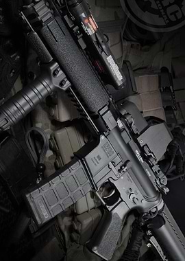 Tactical Rifle with Accessories