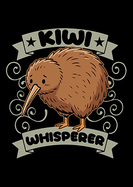 Cute Kiwi Bird with Text