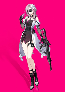 Anime Girl with Gun and Potion