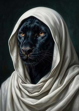 Black Panther in White Hood