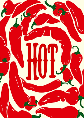 Hot Peppers with Text