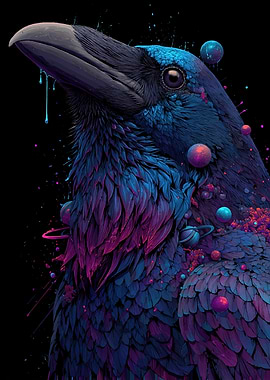 Cosmic Raven with Planets