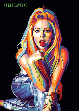 Avril Lavigne Pop Art Portrait