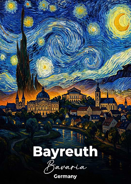 Bayreuth Bavaria Germany Starry Night