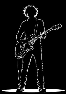 Silhouette of a guitarist