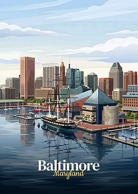 Baltimore Harbor Skyline