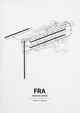 Frankfurt Airport Map Poster