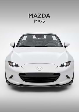 White Mazda MX-5 Convertible