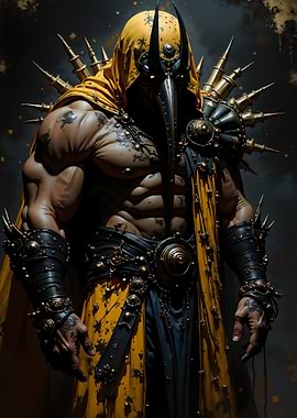 Muscular Plague Doctor Warrior