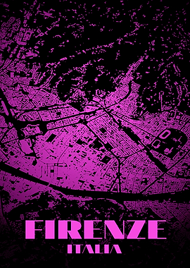 Florence Italy Map Poster