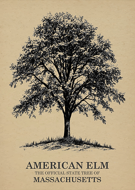 American Elm State Tree of Massachusetts