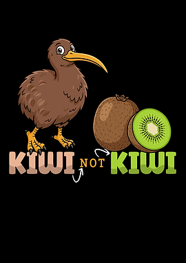 Kiwi Bird and Fruit Pun