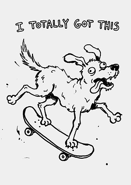 Dog on a Skateboard