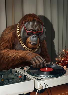 DJ Orangutan Spinning Records
