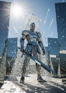 Knight Shattering into Shards