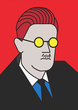 Minimalist Portrait of James Joyce