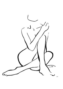 Minimalist Line Art of a Woman