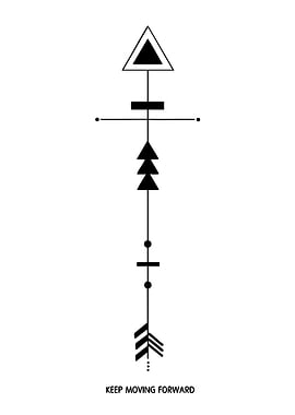 Minimalist Arrow with Text