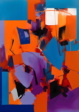 Vibrant Abstract Geometric Composition