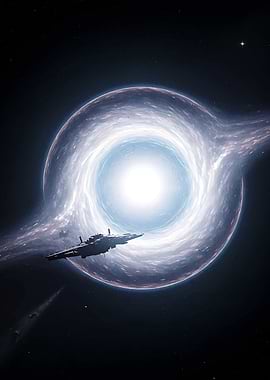 Spaceship near a Wormhole