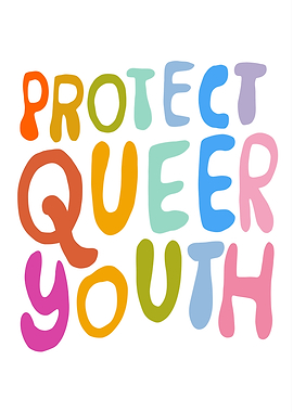 Protect Queer Youth Text Art