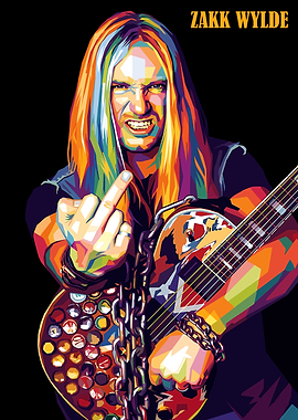 Zakk Wylde Pop Art Portrait