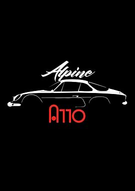 Alpine A110 Car Silhouette