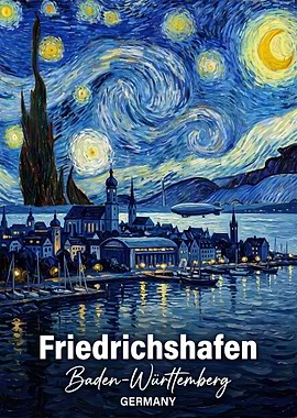 Friedrichshafen Germany Starry Night
