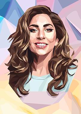 Lady Gaga Pop Art Portrait