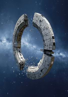 Damaged Ring Space Station