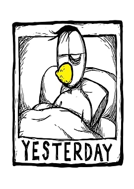 Sad character with lemon Radiohead