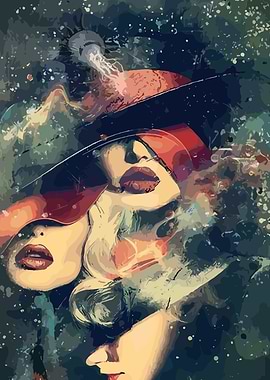 Surreal Portrait of Women with Jellyfish