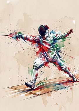 Fencer in Action