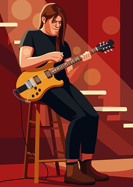 Man playing electric guitar