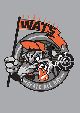 WATS Skate All Day Rat Graphic