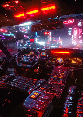 Cyberpunk Car Interior
