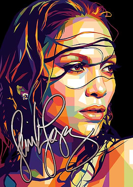 Jennifer Lopez Pop Art Portrait