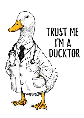 Doctor Duck with Stethoscope