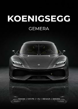Koenigsegg Gemera Hypercar poster
