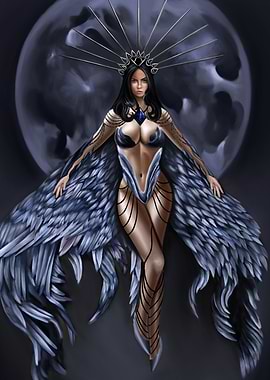 Raven feather dress