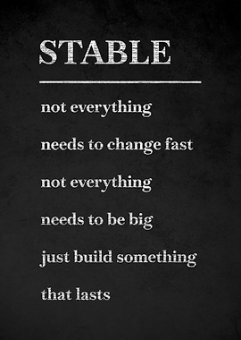 Stable Quote on Chalkboard