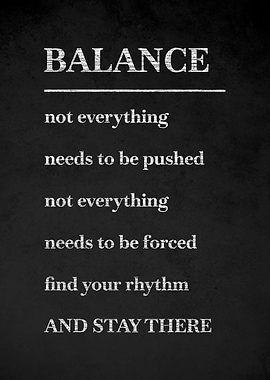 Balance Motivational Quote v4