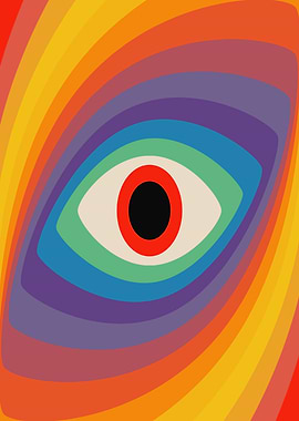 Psychedelic Eye Rainbow Art