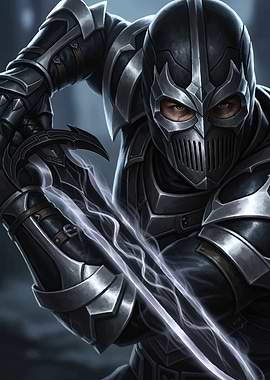 Dark Knight with Electric Sword